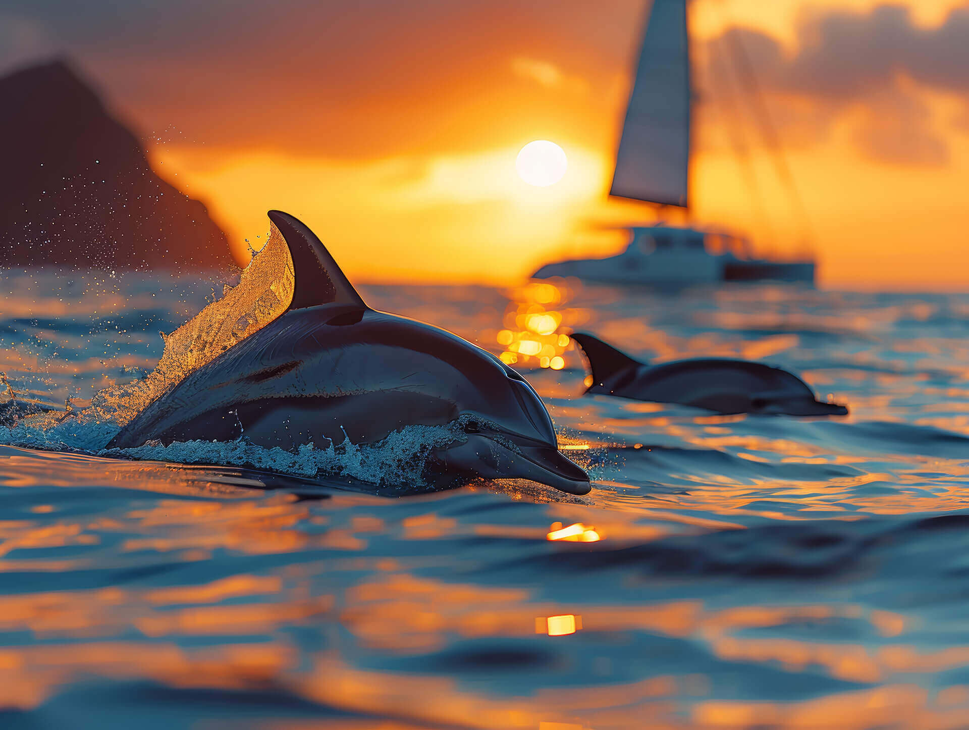 Ile aux Benitier / Dolphin / Roche Crystal Speedboat